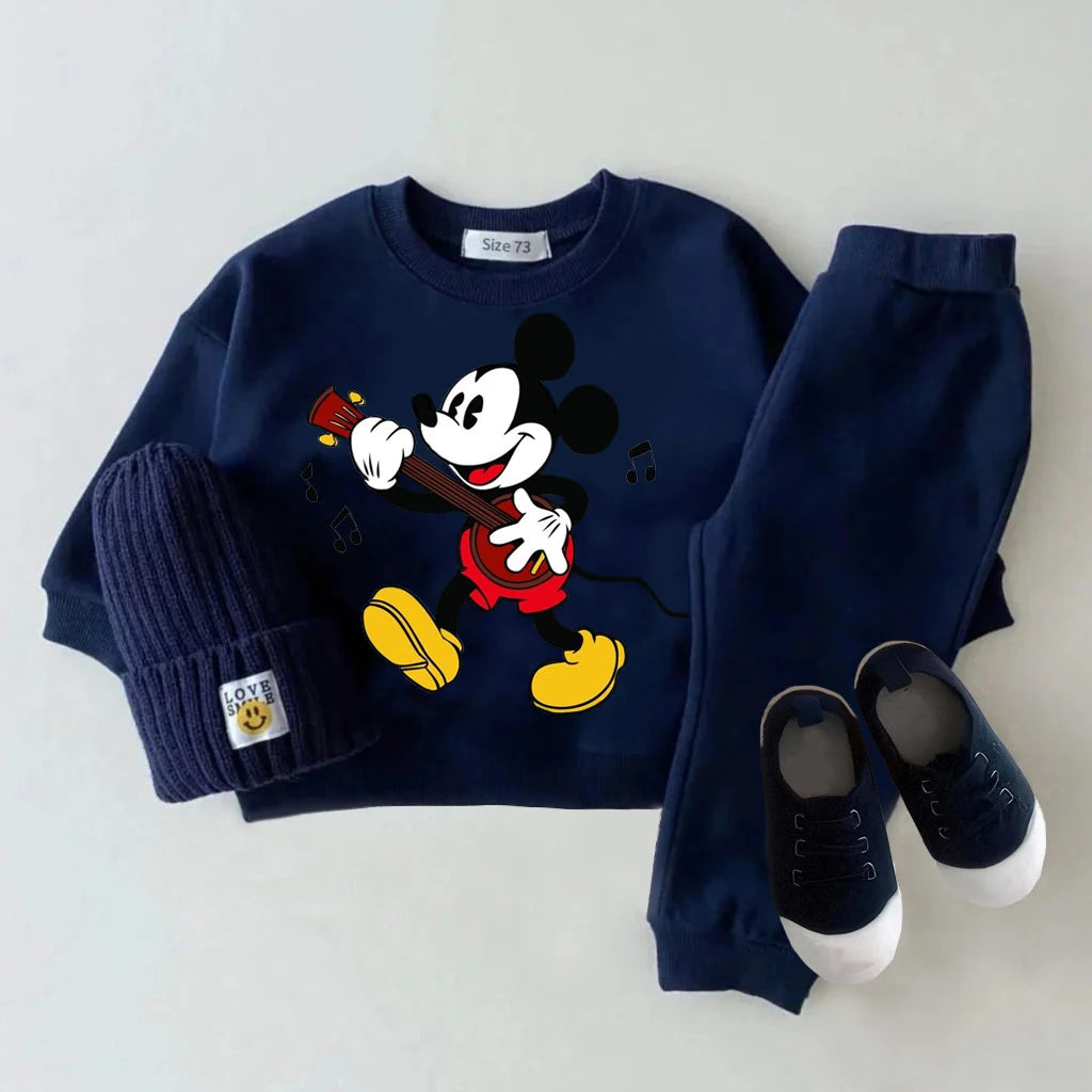 Disney Toddler Baby Boys Girl Fall Clothes Sets Baby Girl Clothing Set Kids Sports Sweatshirt Pants 2Pcs Baby Suits Outfits