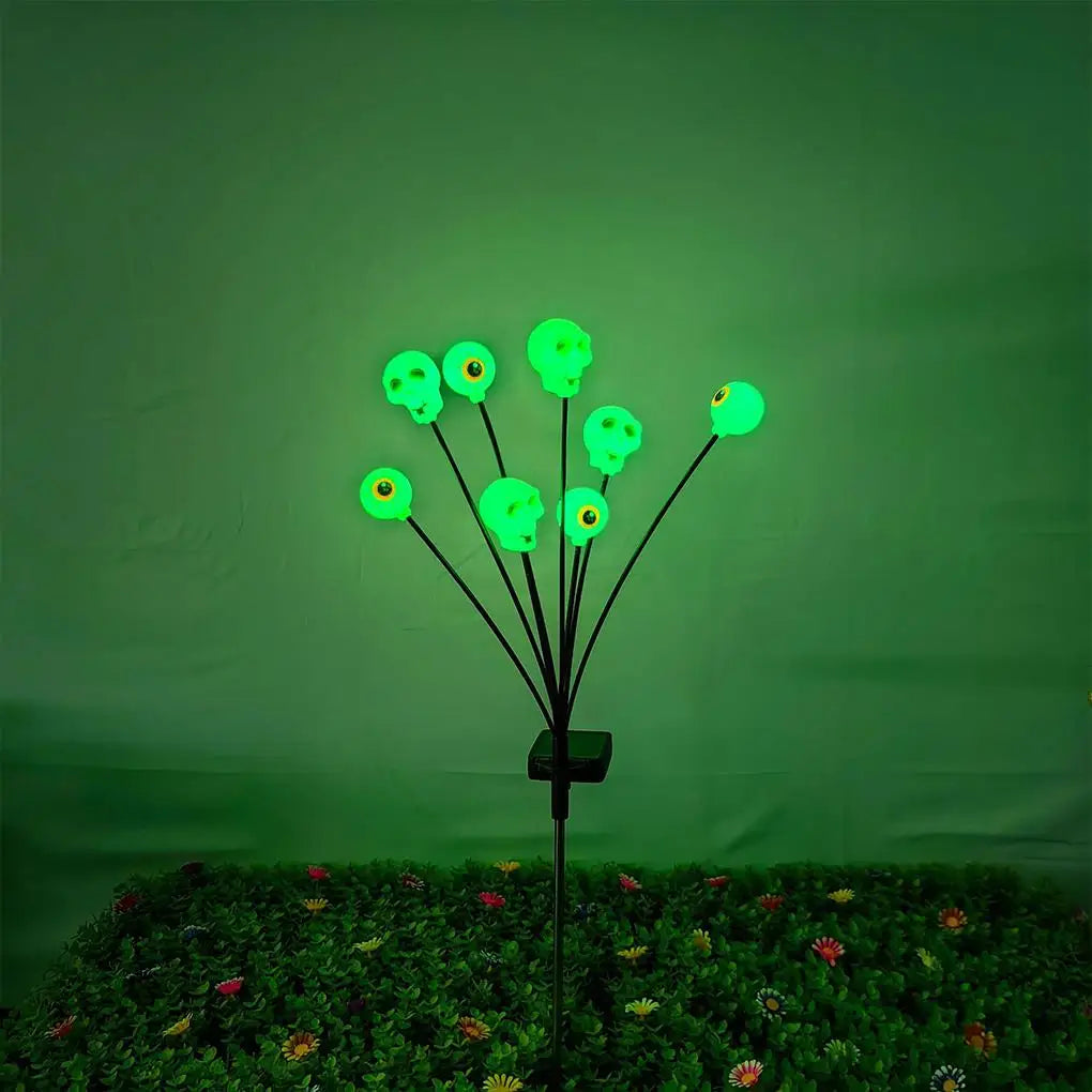 Solar Lawn Lights Outdoor Halloween Garden Decorations Scary Halloween Eyeball Lights Halloween Decor for Garden Yard Patio Lawn