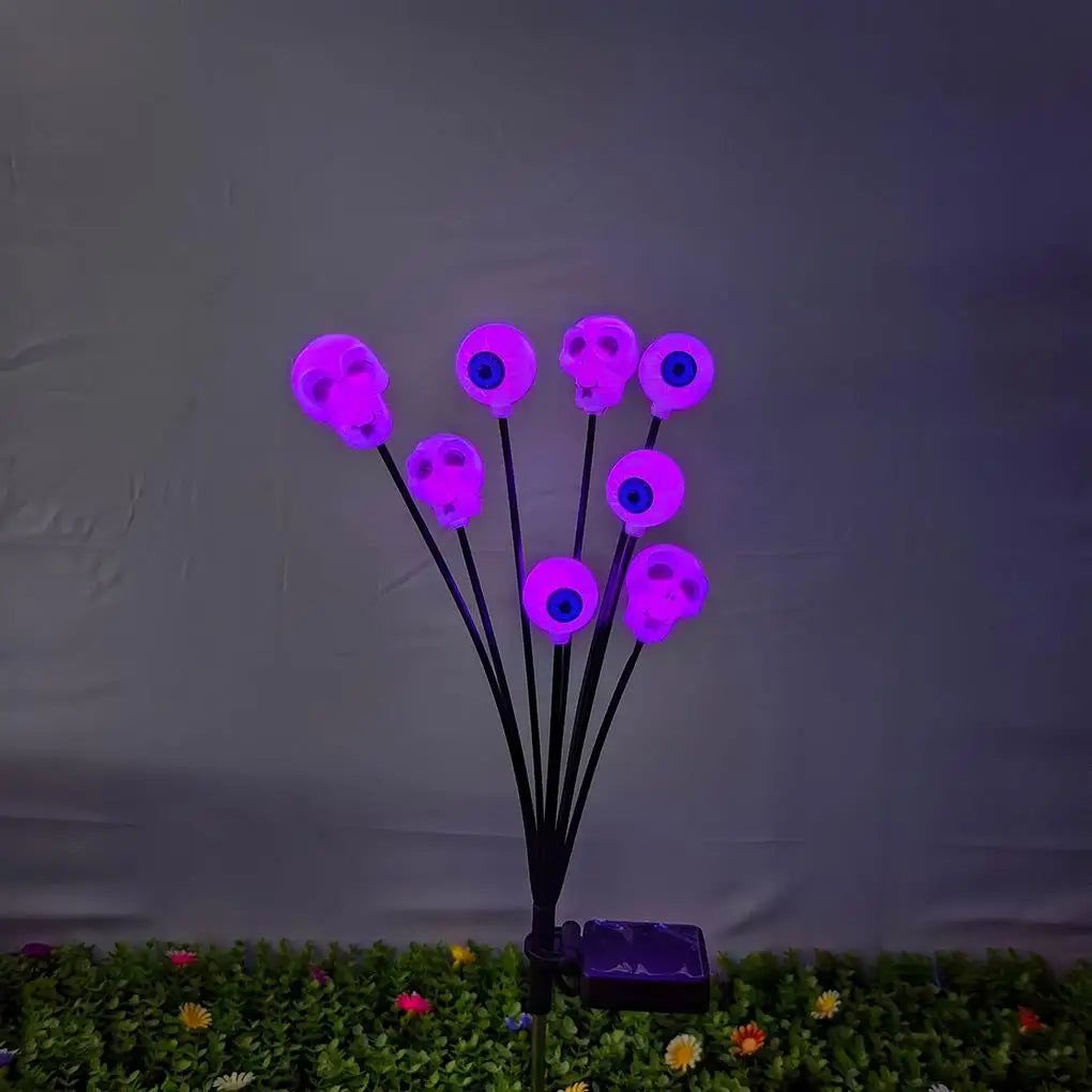 Solar Lawn Lights Outdoor Halloween Garden Decorations Scary Halloween Eyeball Lights Halloween Decor for Garden Yard Patio Lawn