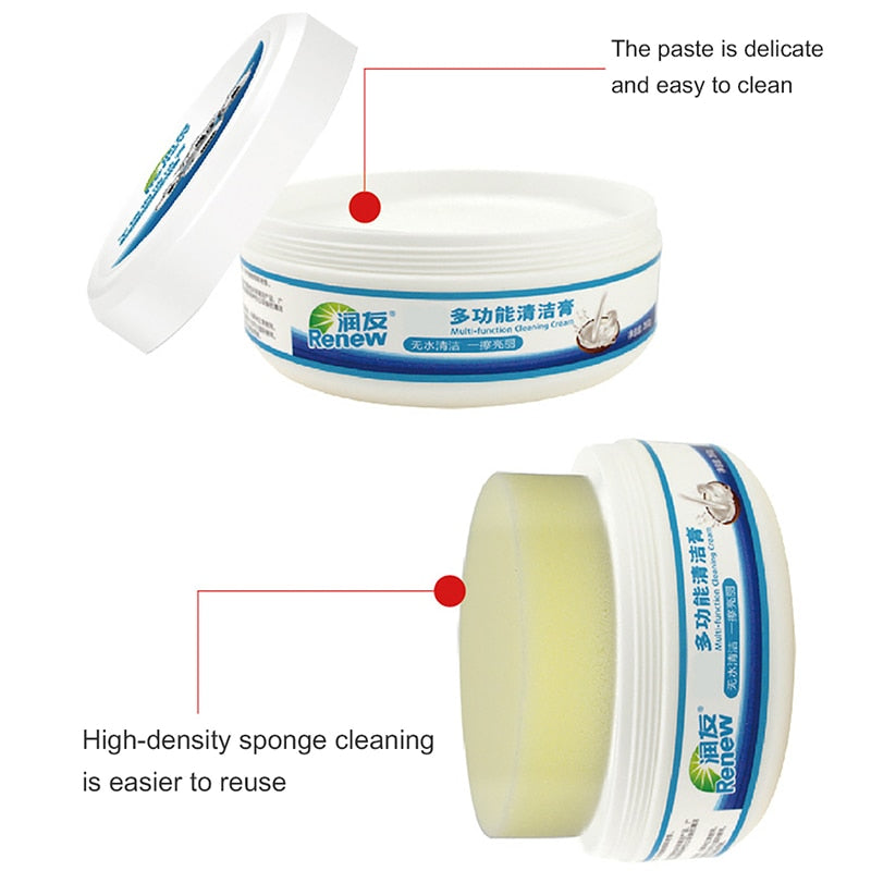 Household Leather cleaner No-clean cleaning paste Cleaner Car Seat Sofa Leather Shoe Descaling Decontamination Cleaning Cream
