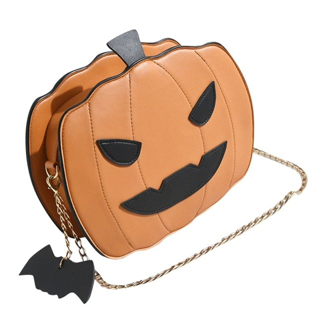 Funny Lovely Pumpkin Handbag Halloween Candy Bag Girls Shoulder Messenger Bag Ladies Messenger Shoulder Bag Casual Purse Handbag