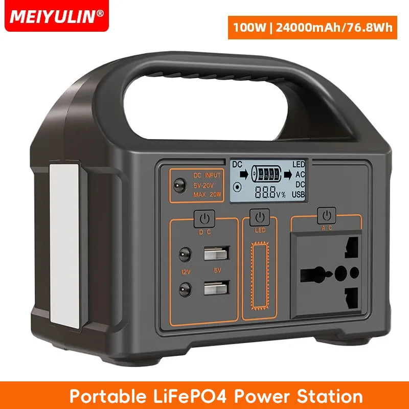 150W Portable VRLA Power Station 220V/110V Solar Generator 144Wh Outdoor Emergency External Mobile Battery Powerbank For Camping