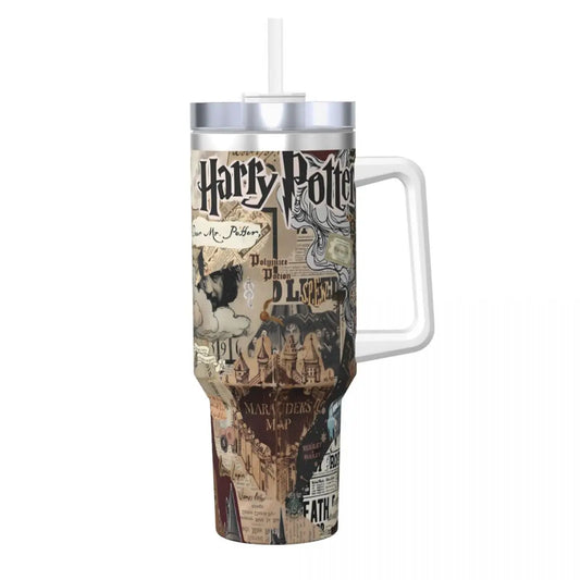 Harrys Potters Tumbler Cold and Hot Water Bottle Heat Preservation Stainless Steel Thermal Cups Custom DIY Camping Car Mugs