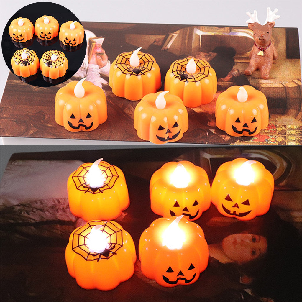 Halloween Pumpkin Light Flickering LED Light Flameless Candle Special Party Home