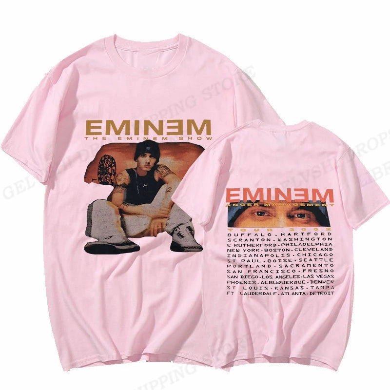 Men's T-shirt Eminem T Shirt Men Fashion T-shirts Cotton Tshirt Kids Hip Hop Tops Tees Women Tshirt Tops Rapper Camiseta Boy Tee