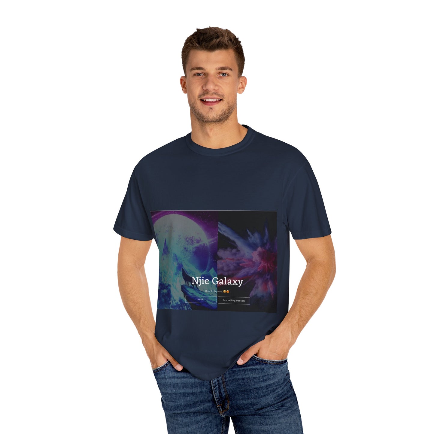 Njie Galaxy Unisex Garment-Dyed T-shirt