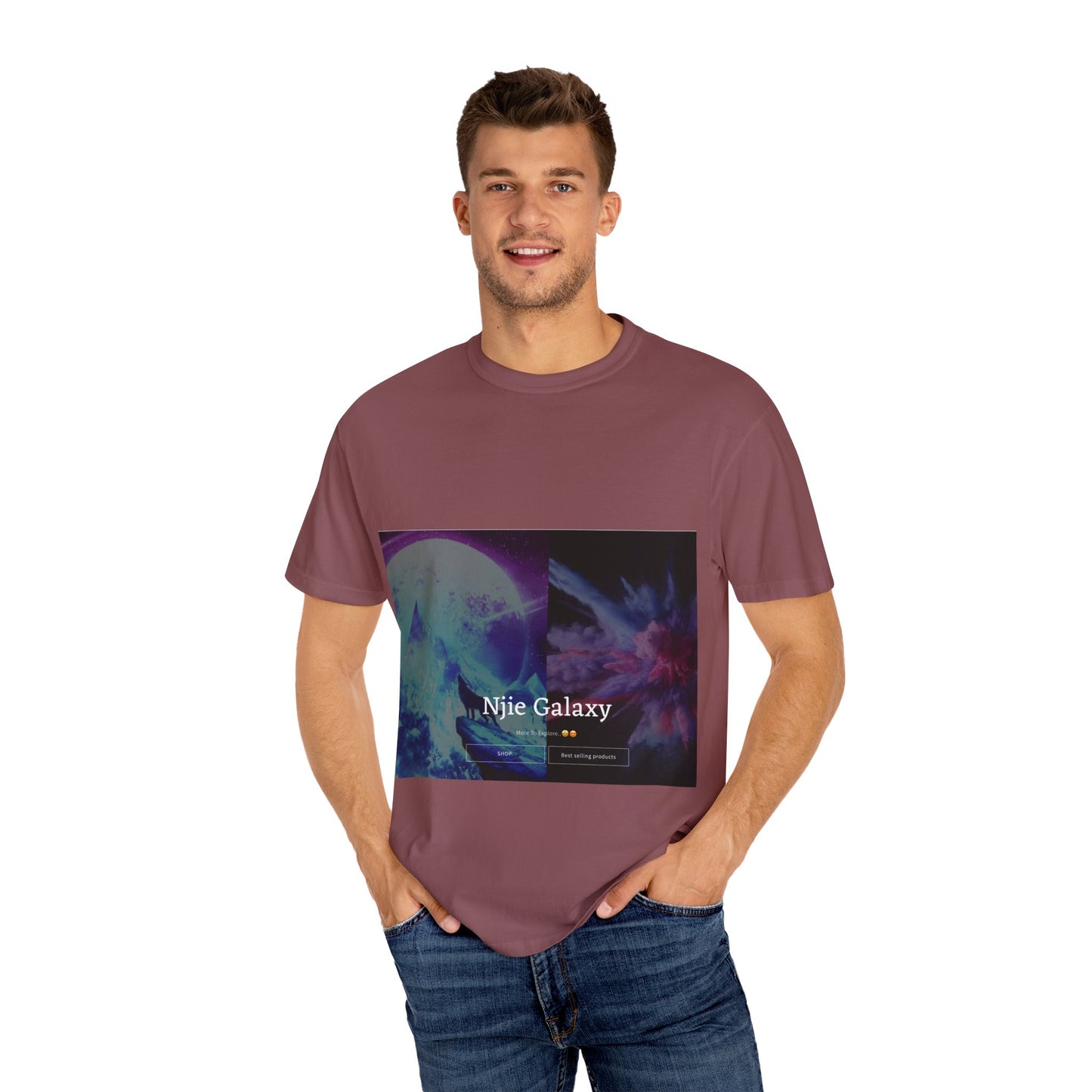 Njie Galaxy Unisex Garment-Dyed T-shirt