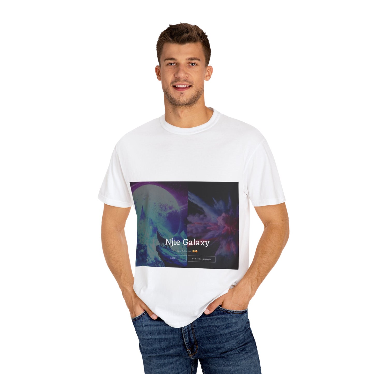 Njie Galaxy Unisex Garment-Dyed T-shirt