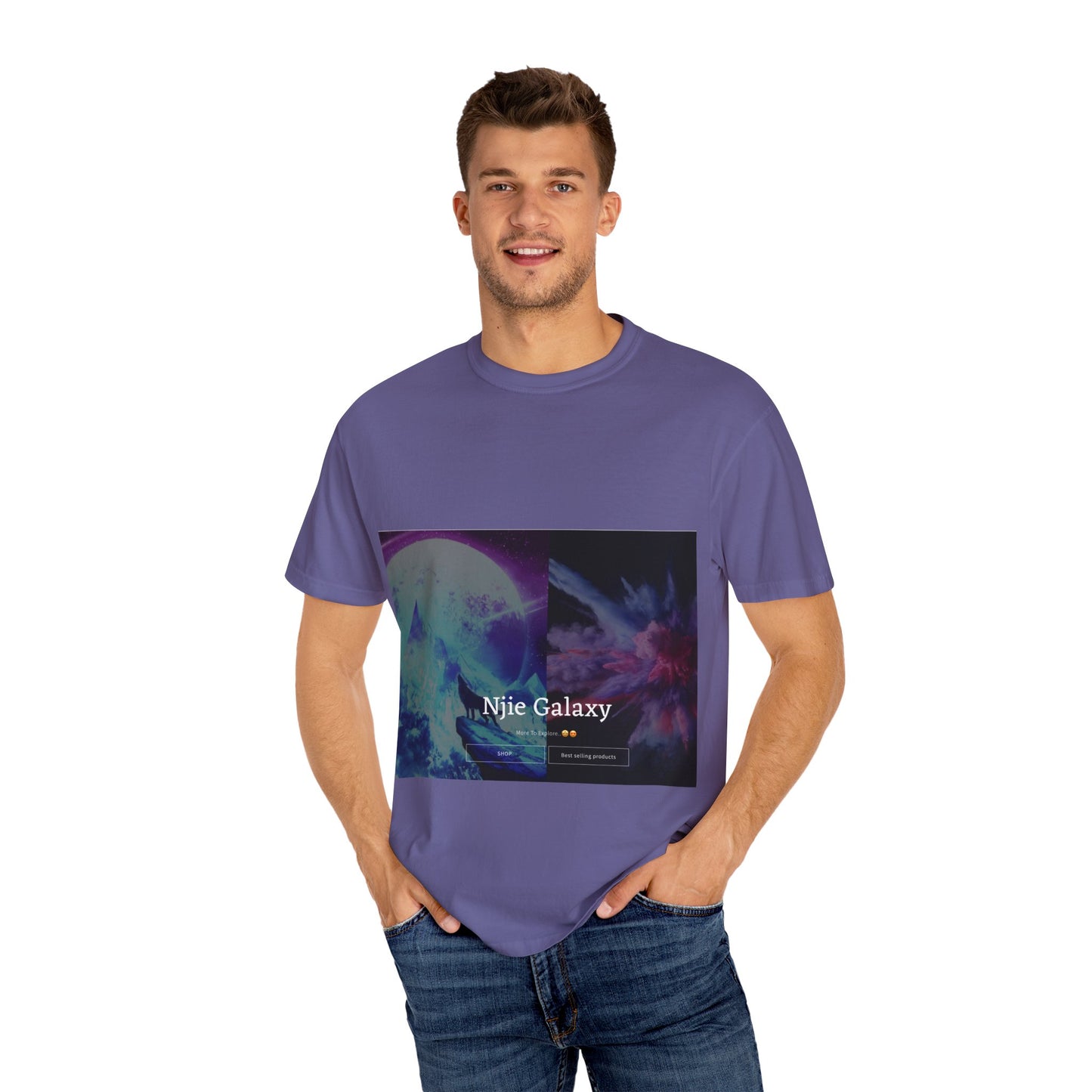 Njie Galaxy Unisex Garment-Dyed T-shirt