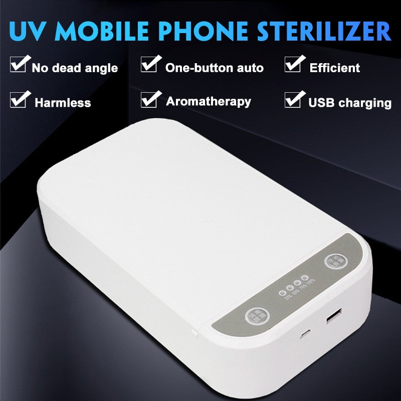 UV Face Mask Sterilizer Box Anti Bacteria Ultraviolet Ray Disinfection for Jewelry Watch Phone Charging Multifunctional Box