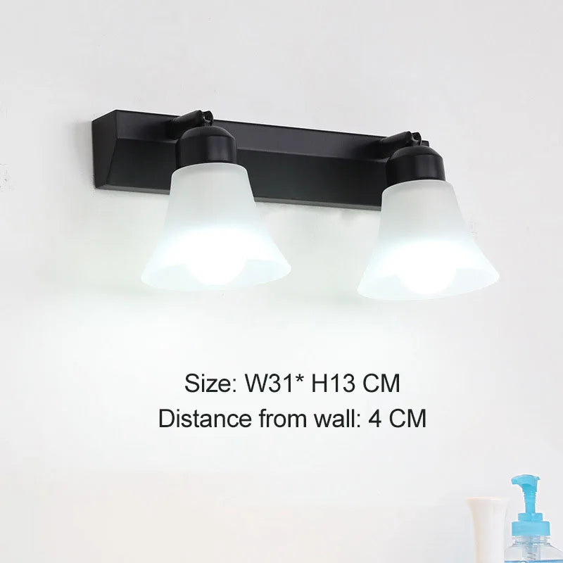 E14 LED Bathroom Cabinet Mirror Headlight Toilet Nordic Simple Modern Replaceable Light Bulb Comb Vanity Mirror Headlight