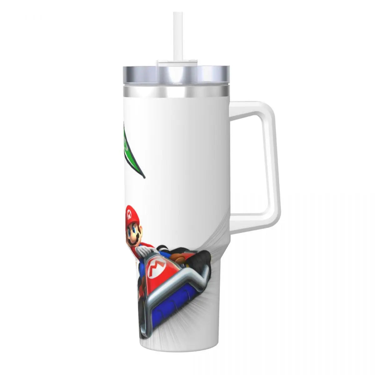 Stainless Steel Tumbler Super Mario Kart Mugs Cup With Straws Camping Cold Hot Water Bottle Heat Preservation 40oz Thermal Cups