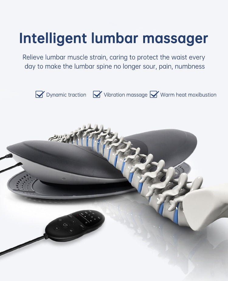 Waist Massage Lumbar Traction Inflatable Hot Compress Back Cervical Stretcher Massage Air Pressure Reduce Relief Pain