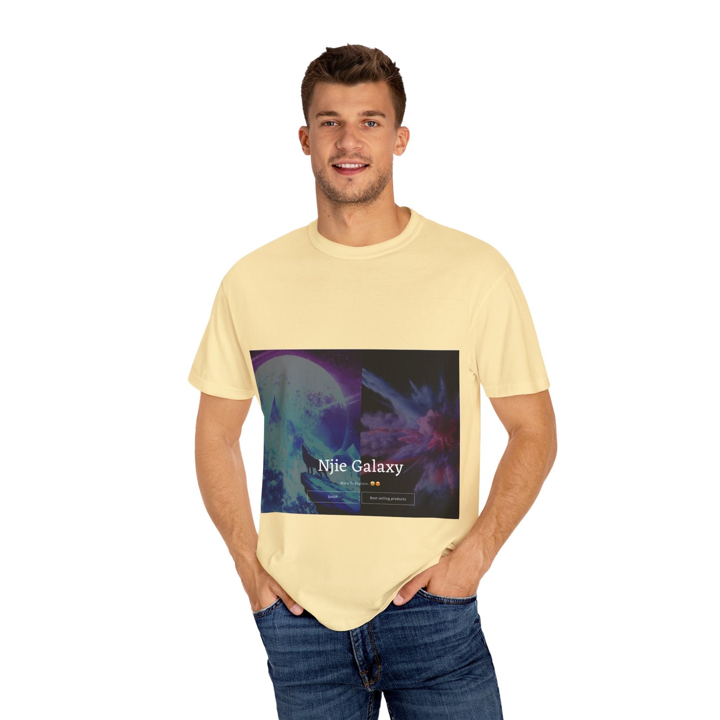 Njie Galaxy Unisex Garment-Dyed T-shirt