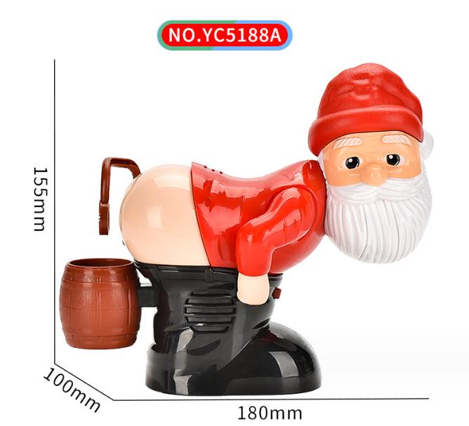 Electric Santa Claus Bubbles Machine Blowing Bubbles Music Light Entertainment Toy Prank Funny Ornament Christmas Gifts Christmas Decorations