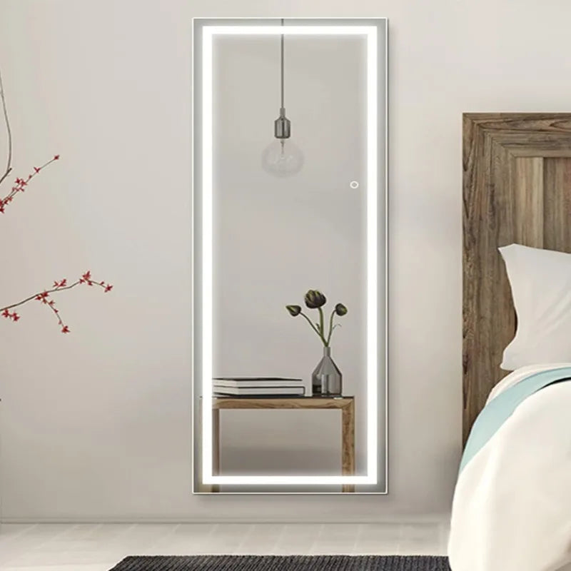 65"x 22" Full Length Mirror with Lights, LED Full Length Mirror, Lighted Full Body Length Light up Mirror Touch, Free Standing