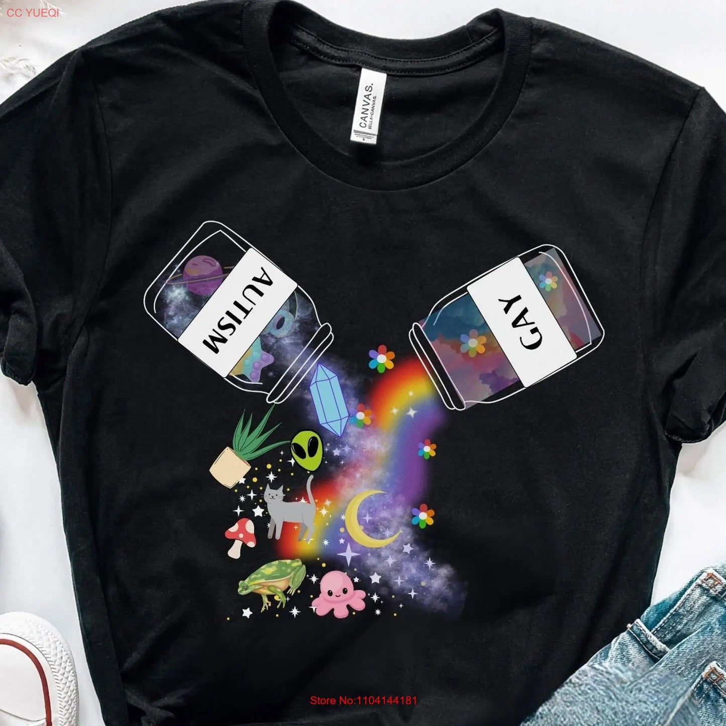 Queer Autism T Shirt Gay Pride LGBTQ Funny NeurodivergenT Neurodiversity Neurospicy Autistic long or short sleeves