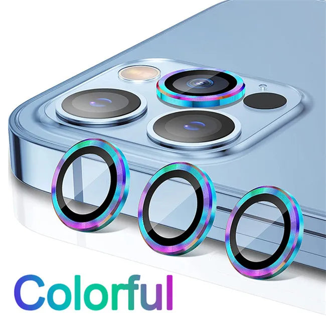 Diamond Metal Camera Lens Protector Glass For iPhone 15 Pro Max 14 Plus 13 Mimi 14 13 12 Pro Camera Lens Protective Full Film