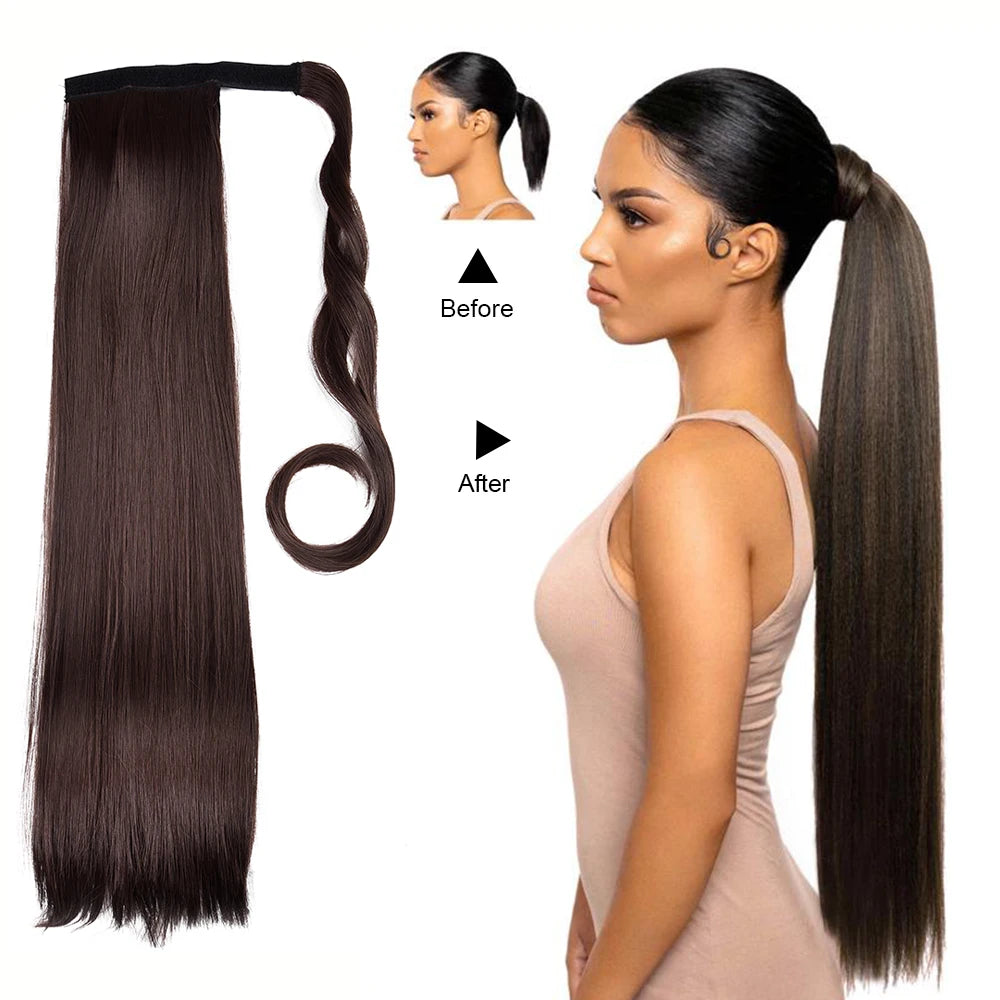 Silike Kinky Curly Drawstring Ponytail 24 inch Afro Drawstring PonyTail Clips in Hair Extensions 150g Synthetic Hair Bun