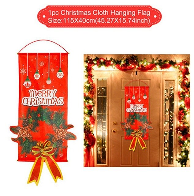 Garland Merry Christmas Decor for Home Cristmas Decor Navidad Christma Ornaments Christmas Door Xmas Happy New Year