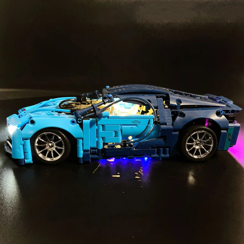 1:14 Technical Super Racing Car Building Blocks Compatible 42083 With Led Light Sports Technique Vehicle Bricks Toy For Kid Gift