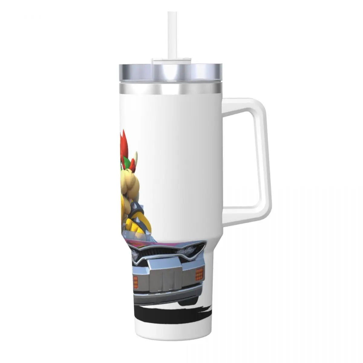 Stainless Steel Tumbler Super Mario Kart Mugs Cup With Straws Camping Cold Hot Water Bottle Heat Preservation 40oz Thermal Cups