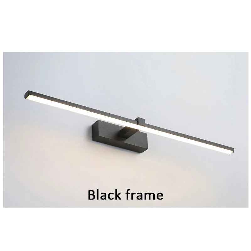 Modern LED Wall Lamp Mirror Decor Lighting 40/60/80/100cm Long Strip Light For Bathroom Washroom Kitchen Indoor Luminaire Lustre