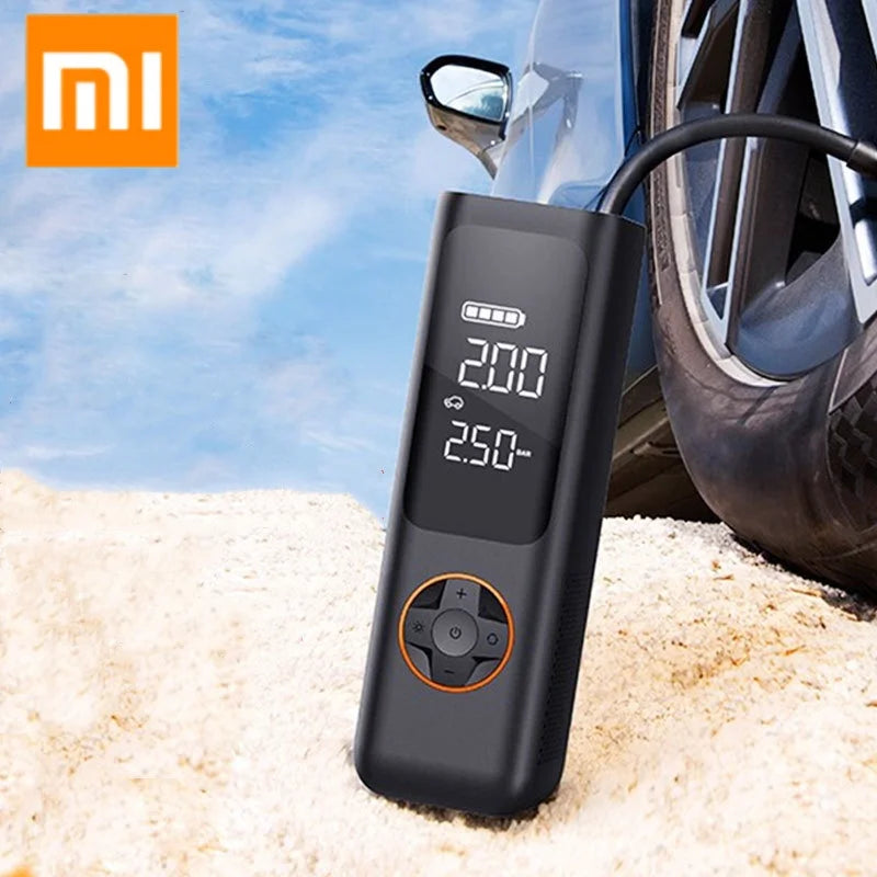 Xiaomi QiCYCLE Wireless Inflation Pump P1 Portable Car Compressor Pump for Car Bike Bicycle Motorcycles with LCD Digital Display