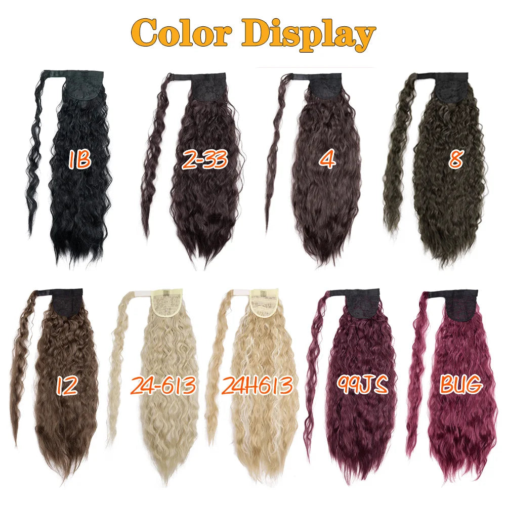 Silike Kinky Curly Drawstring Ponytail 24 inch Afro Drawstring PonyTail Clips in Hair Extensions 150g Synthetic Hair Bun