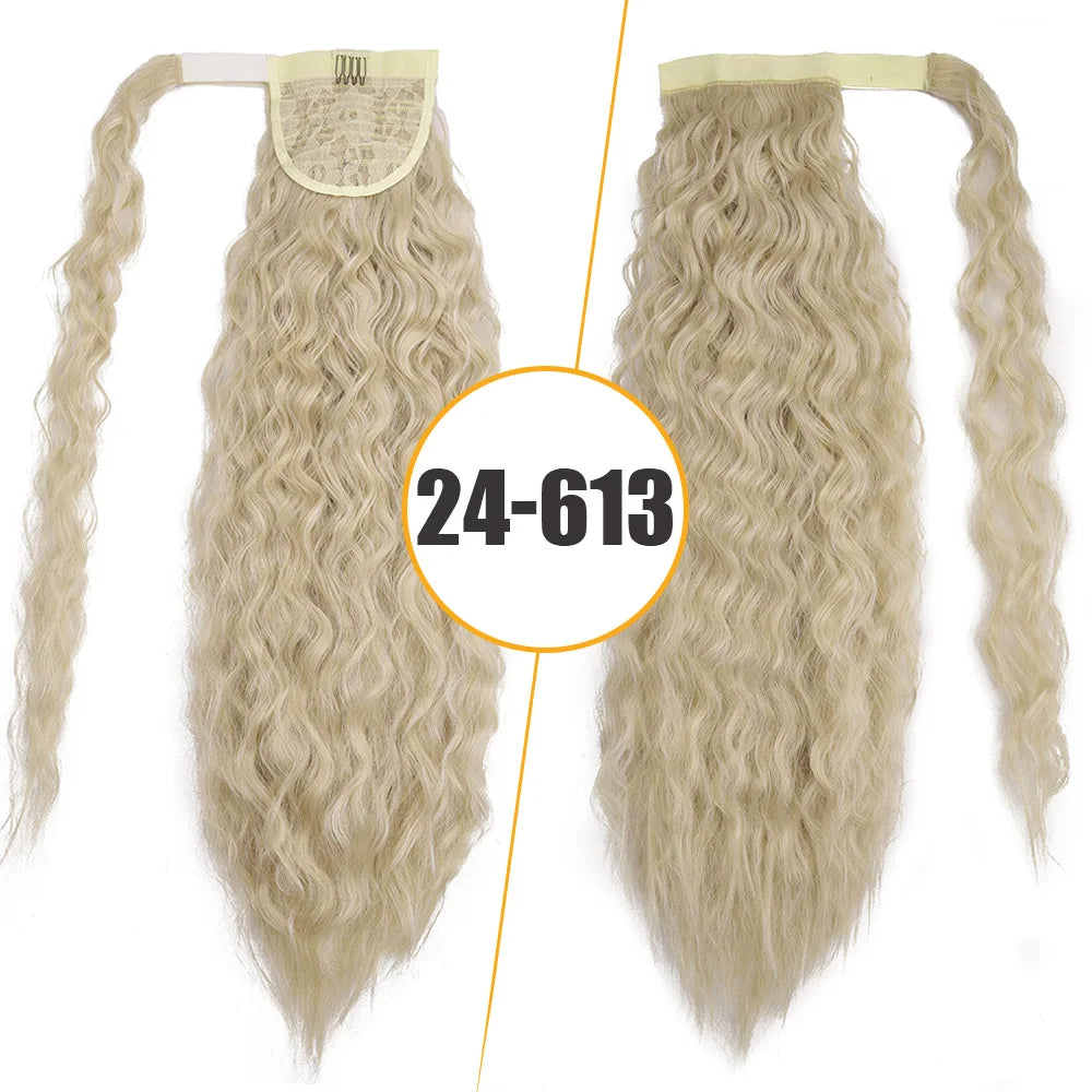 Silike Kinky Curly Drawstring Ponytail 24 inch Afro Drawstring PonyTail Clips in Hair Extensions 150g Synthetic Hair Bun