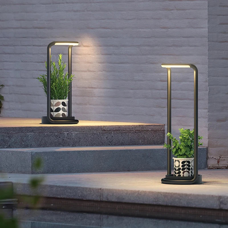 Modern 6w Outdoor Waterproof LED Solar Decoration Floor Light For Lawn Patio Yard Walkway Courtyard Lamp Garden Lights