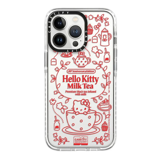 Sanrio Cartoon Hello Kitty Milk Tea Phone Case Anti-fall All-Inclusive Soft Protection Case for iPhone 11 12 13 14 15 Pro Max XR