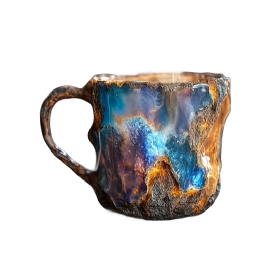 Healing & Spiritual Gifts: New Multi-Color Natural Mineral Crystal Mug. Colorful Crystal Christmas Mug for Coffee, Perfect for Festival.