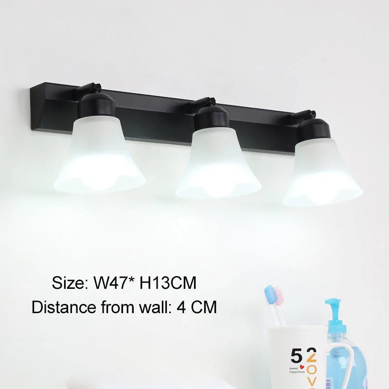 E14 LED Bathroom Cabinet Mirror Headlight Toilet Nordic Simple Modern Replaceable Light Bulb Comb Vanity Mirror Headlight