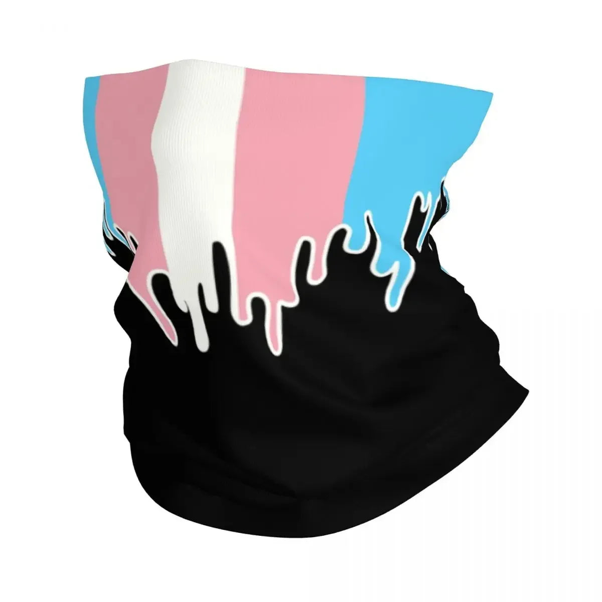 Distressed Gay Bear Pride Flag Stripe Bandana Winter Neck Warmer Windproof Wrap Face Scarf for Ski LGBT Lesbian Gaiter Headband