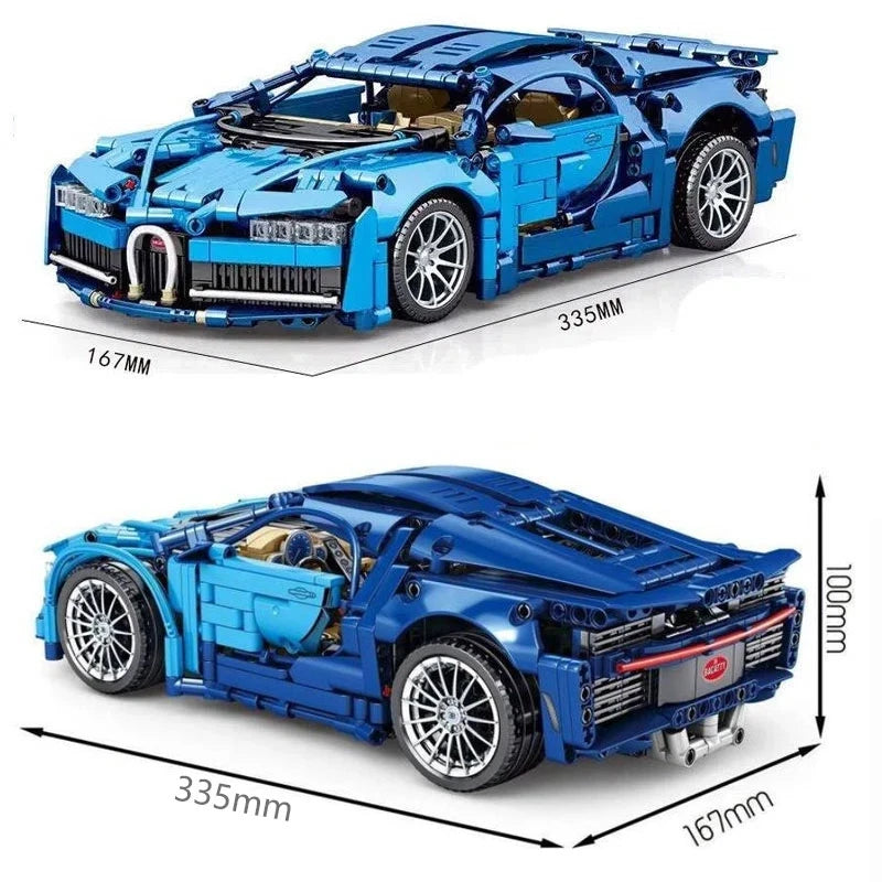 1:14 Technical Super Racing Car Building Blocks Compatible 42083 With Led Light Sports Technique Vehicle Bricks Toy For Kid Gift