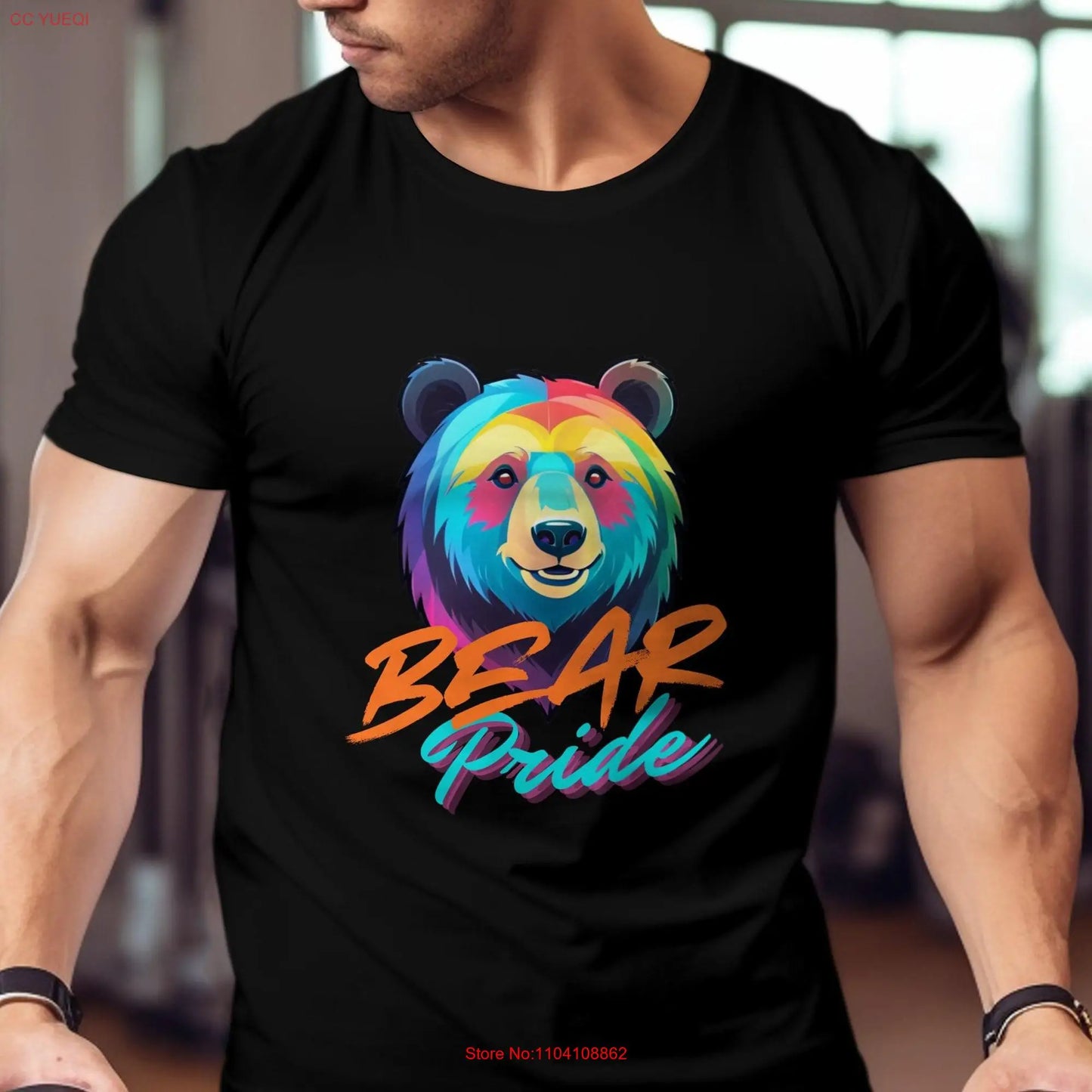 Gay Bear T Shirt daddy LGBTQ Community and Strong Masculinity Top Perfect Pride  long or short sleeves