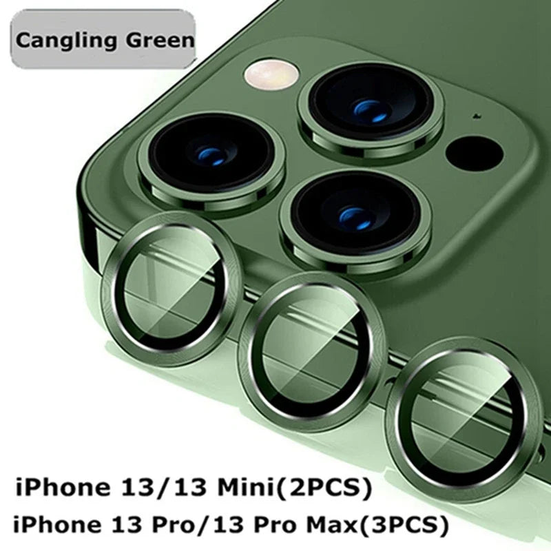 Diamond Metal Camera Lens Protector Glass For iPhone 15 Pro Max 14 Plus 13 Mimi 14 13 12 Pro Camera Lens Protective Full Film