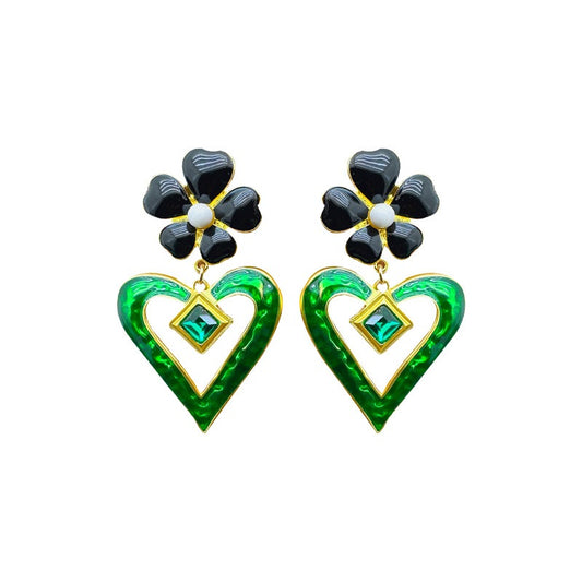 Exaggerated Love Flower Women's Earrings