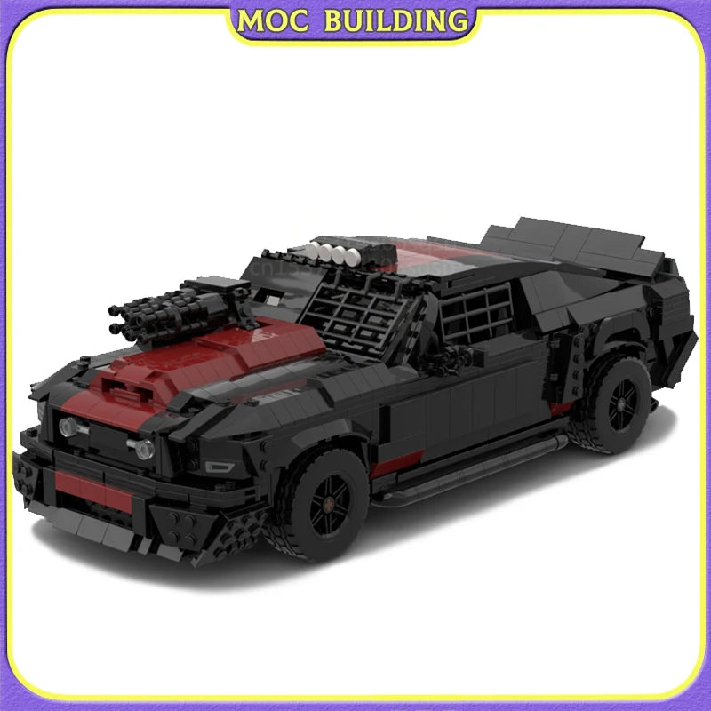 Technical Super Speed Car FordMustan 2008 Death Race Building Blocks Famous Vehicle Assemble Creative Bricks Collect Toys Gifts