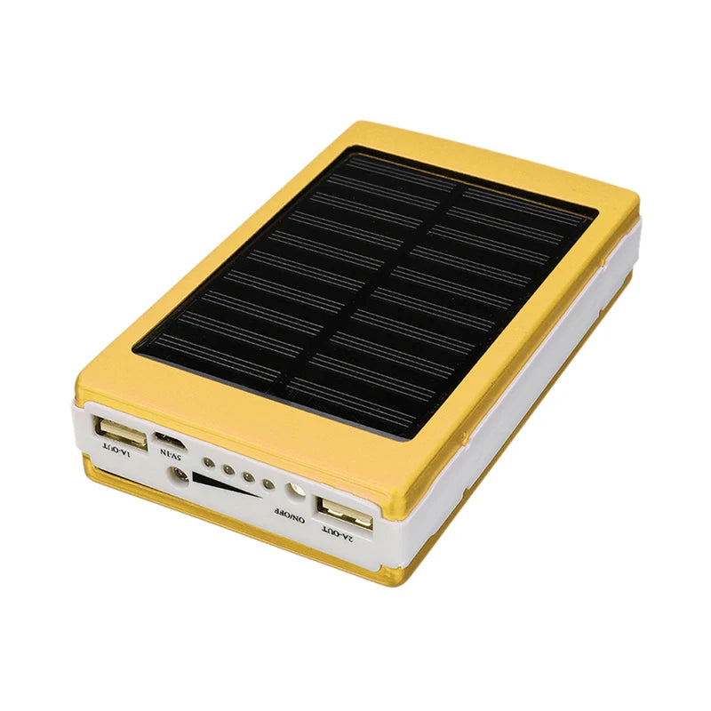 5x18650 Powerbank Portable Pover Power Bank 18650 Solar Power Bank Case DIY Box Dual USB Kit Phone Charger Flashlight