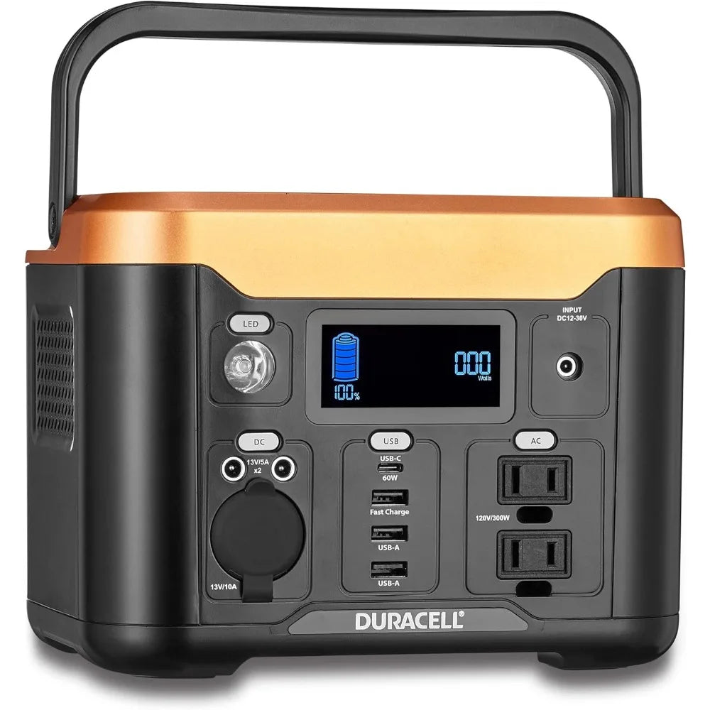 Duracell Portable Power Station 300W (292Wh/120V) Lithium Battery Backup Portable Solar Generator (Solar Panel Sold Separately)