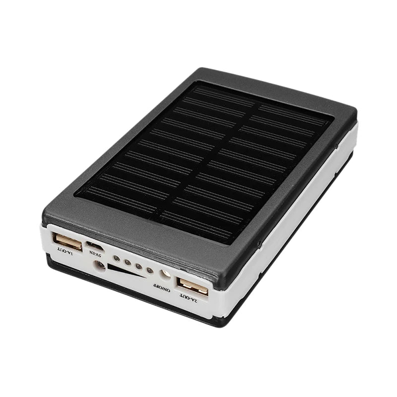 5x18650 Powerbank Portable Pover Power Bank 18650 Solar Power Bank Case DIY Box Dual USB Kit Phone Charger Flashlight