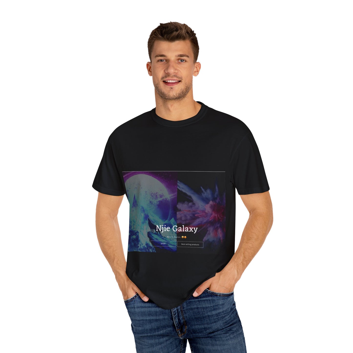 Njie Galaxy Unisex Garment-Dyed T-shirt