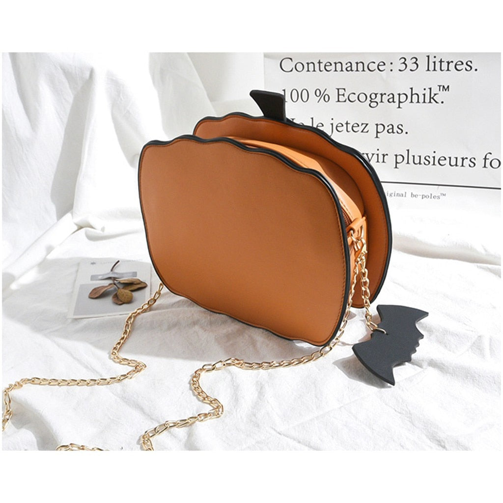 Funny Lovely Pumpkin Handbag Halloween Candy Bag Girls Shoulder Messenger Bag Ladies Messenger Shoulder Bag Casual Purse Handbag