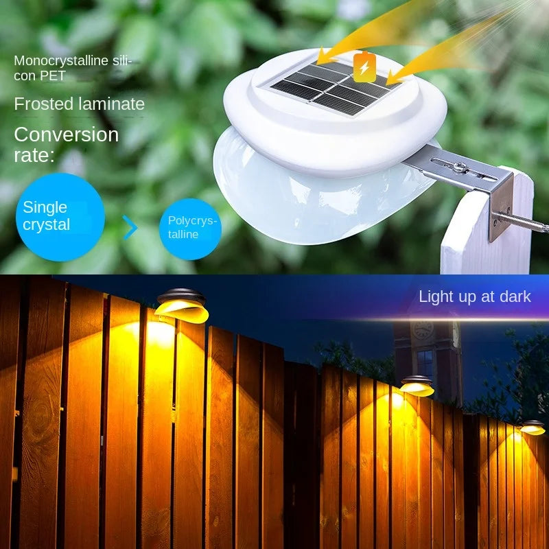 LED Solar Lights Waterproof Outdoor Garden Decorative Wall Lights Gutter Lights for Fence Garden Landscape Walkway