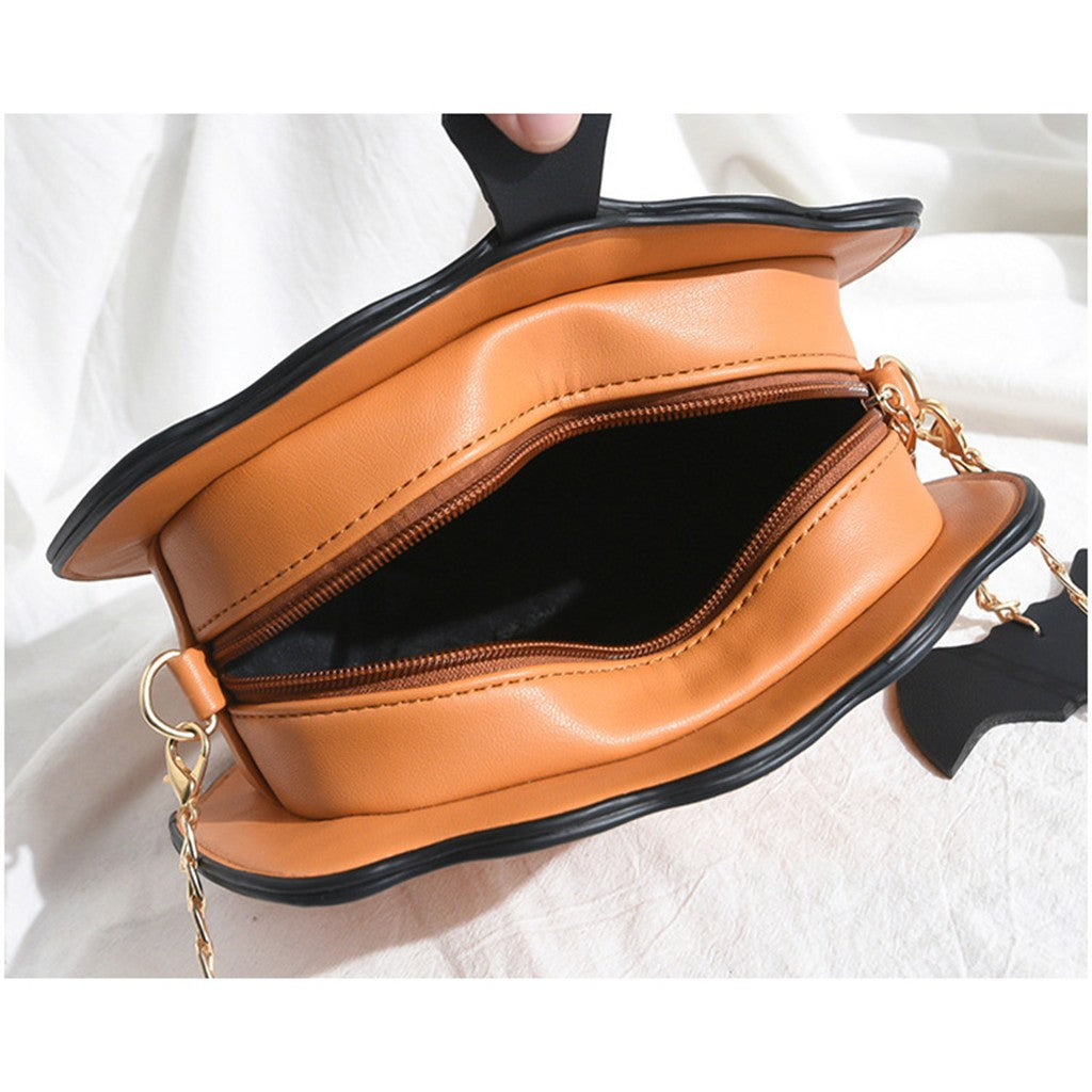 Funny Lovely Pumpkin Handbag Halloween Candy Bag Girls Shoulder Messenger Bag Ladies Messenger Shoulder Bag Casual Purse Handbag