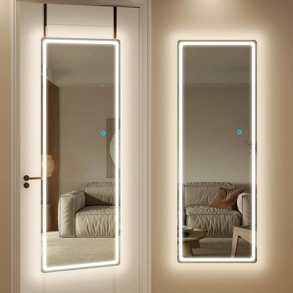 47"x14" Full Length Mirror with LED Lights, Wall Mounted Mirror, Light Up Mirror for Bedroom, Living Room