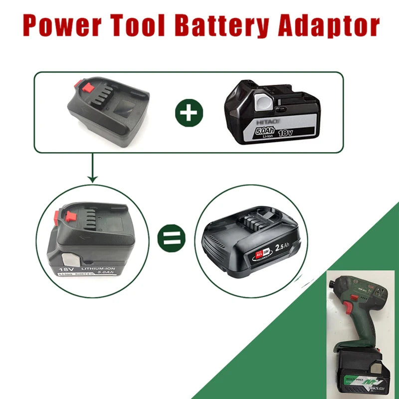 ZWINCKY Battery Adapter For Hitachi /Hikoki 18V Battery Converter to For Bosch PBA 18V Li-ion Battery Power Tools Use BSL1815