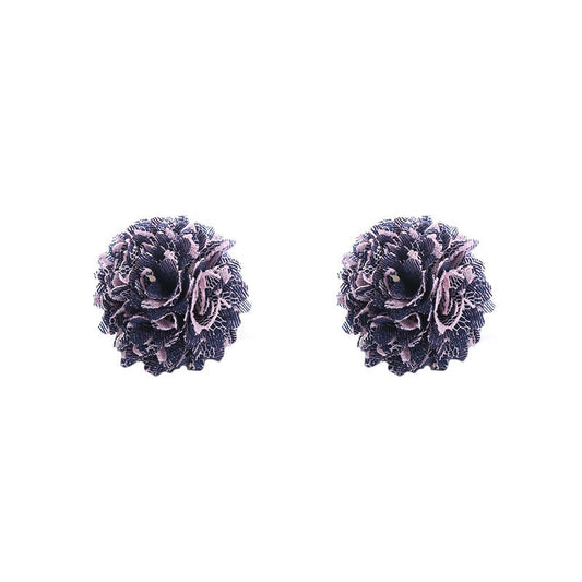 Fashion Handmade Fabric Rose Earrings